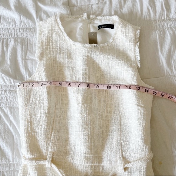 NWT J.CREW White Tweed Shift Dress Size 4 - Picture 7 of 10